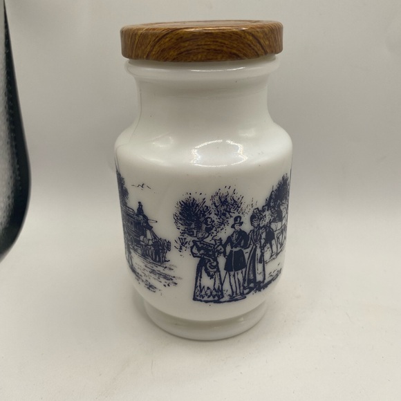 Vintage Glass Ceramic German Apothecary Mustard Condoment & Spices Kitchen Jar. - Picture 3 of 5